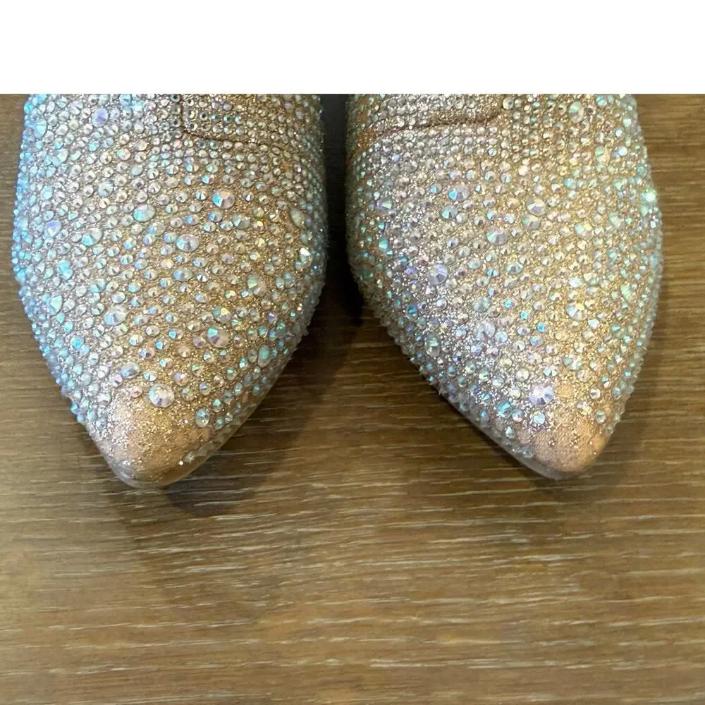 Forever Rhinestone Bling Boots Booties size 7 Glam - Picture 8 of 8